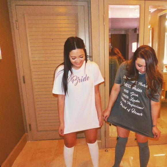bride t shirt dress